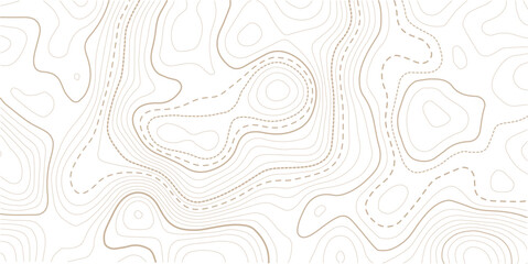 Topographic map background geographic line map with elevation assignments. Modern design with White color background with topographic wavy pattern design.