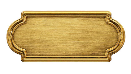 Ornate gold rectangular plaque