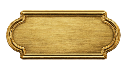 Ornate gold rectangular plaque