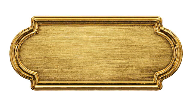Ornate gold rectangular plaque