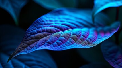 Phosphorescent Leaf Dark Jungle Macro