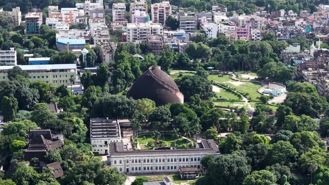 4K Drone Footage of Golghar Patna | Aerial View of Historic Granary and Heritage Monument in Bihar, India