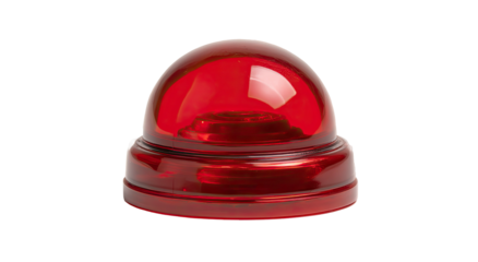 Red dome-shaped emergency light