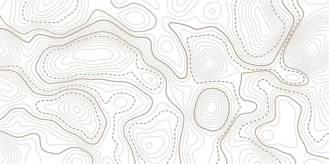 Topographic background and texture, abstract monochrome image. 3D waves. Cartography Background. Map mockup infographics. Wavy backdrop. Cardboard.