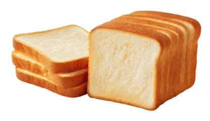 Sliced white bread, a close-up