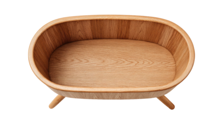 Oval wooden baby bath