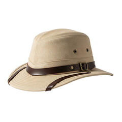 Classic Safari Hat Style Vintage Fashion Adventure Outdoor Gear Headwear Sun Protection Trend on transparent background