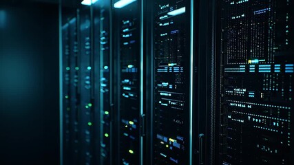 Computer Server for digital data processing Information Network Cyberspace Artificial Automation Hardware Technology - Powered by Adobe