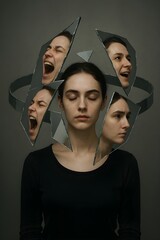 Crown of Mirrors Portrait &mdash; Platinum Reflections