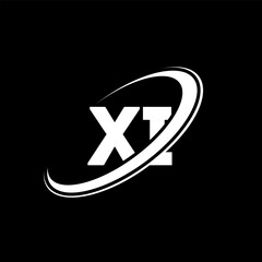 XI X I letter logo design. Initial letter XI linked circle uppercase monogram logo red and blue. XI logo, X I design. xi, x i