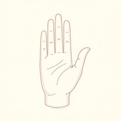 vector illustration of a divine hand in blessing pose isolated on white background