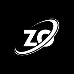 ZO Z O letter logo design. Initial letter ZO linked circle uppercase monogram logo red and blue. ZO logo, Z O design. zo, z o, Z&O