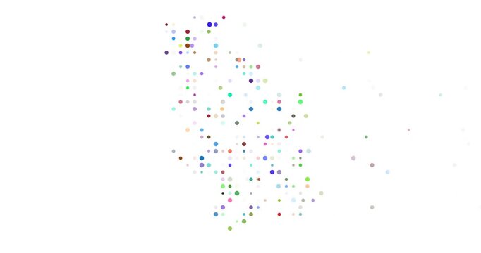Abstract Data Circles Composing the Map of Serbia