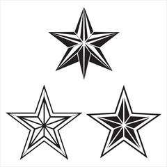 Obraz premium five pointed star vector