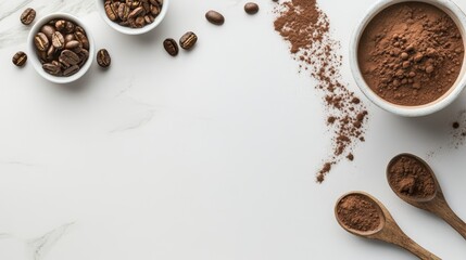 Brown Coffee Grains and Free Space for Your Creative Decoration and Interior Design Concepts