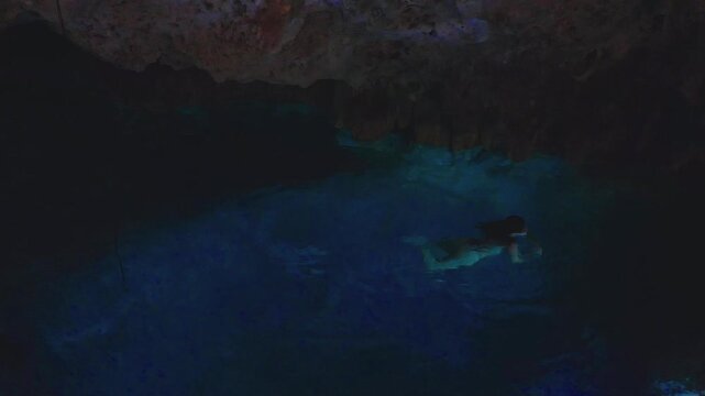 underwater view of the underwater world cenote