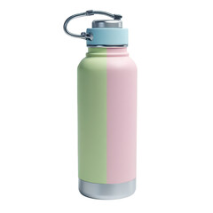 Sustainable drinkware pastel reusable water bottle modern design studio environment minimalist concept