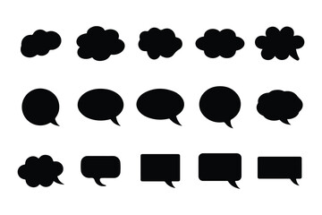 Vector speech and thought bubbles set