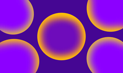 Abstract Background Purple to Orange, Creating a Glowing Effect Around Each Circle. 
