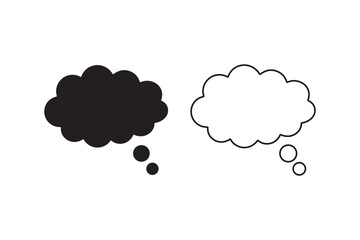 Vector thought bubbles isolated on white background