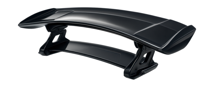 Retractable active rear spoiler with smooth integration.