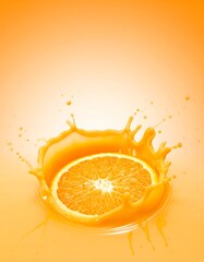 A half-orange creates a crown of vibrant juice