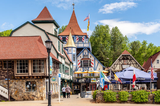 Helen, Georgia, USA Bavarian style buildings in downtown