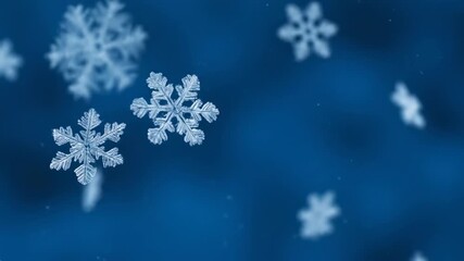 snowflakes on blue background - Powered by Adobe