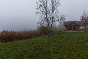 Obraz premium Altaussee – a picturesque village and lake of the same name in Austria