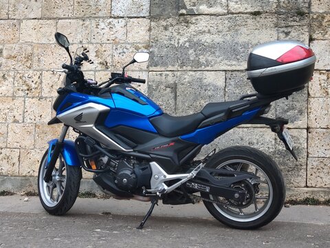 vintage motorcycle on the street