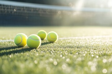 Morning Serve — Luxury Tennis Court Flat Lay