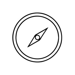 Obraz premium Compass Navigation Symbol on White Background
