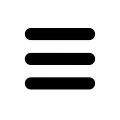 Fototapeta premium Horizontal Black Menu Symbol on White Background Representing Navigation and Options