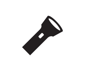 Minimal flashlight vector illustration on clean background