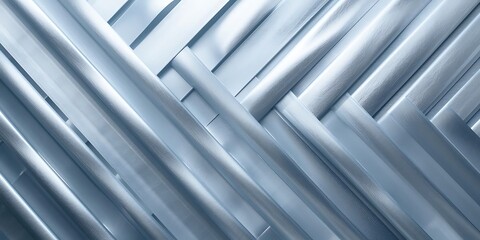 Obraz premium Reflective Silver and Blue Metallic Design in Soft Light