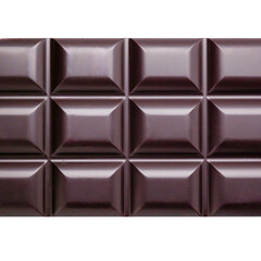 Rich Dark Chocolate Bar On  PNG  Background With Glossy Square Segments For Temptation And Indulgence