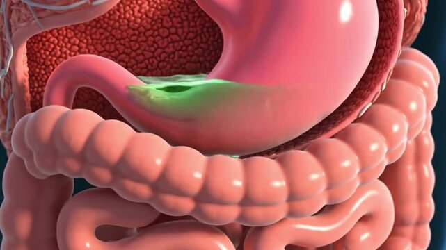 Gastric reflux stomach illness graphic video digestive health problem abdominal pain reflux disease heartburn and human