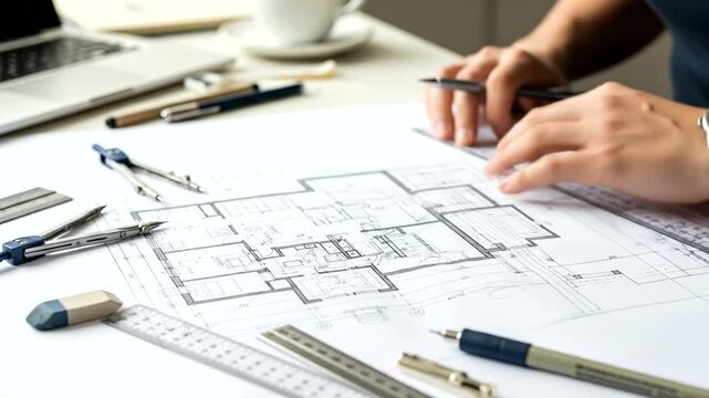 Architectural Design Process: A Detailed View of Blueprint Creation and Precision Drafting