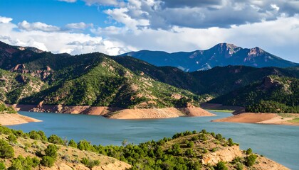 Panoramic view of a mountain lake (1)