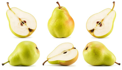 Set fresh pears whole, cut in half, quarter
