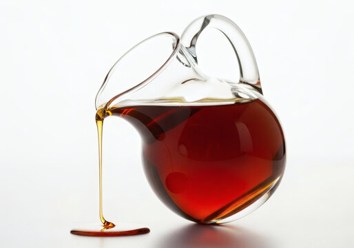 Image of a pitcher containing maple syrup