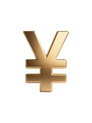 Fototapeta premium A golden yen symbol representing currency and financial aspects, commonly used in economic and monetary contexts.