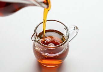 Image of a pitcher containing maple syrup