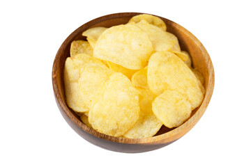 Potato chips isolated on a white background