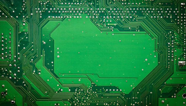 Close-up of a green circuit board