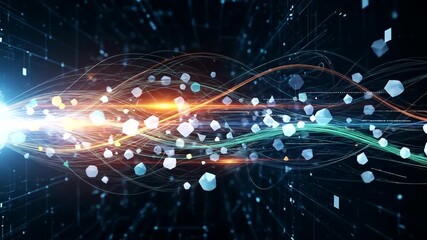 Futuristic AI brain concept, illustrating data flow and processing with advanced technology visuals - Powered by Adobe