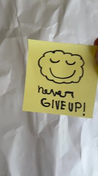 never give up dreams note