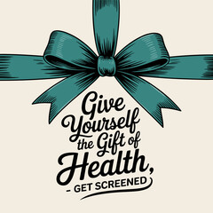 Gift of Health Get Screened Cervical Cancer Awareness Design