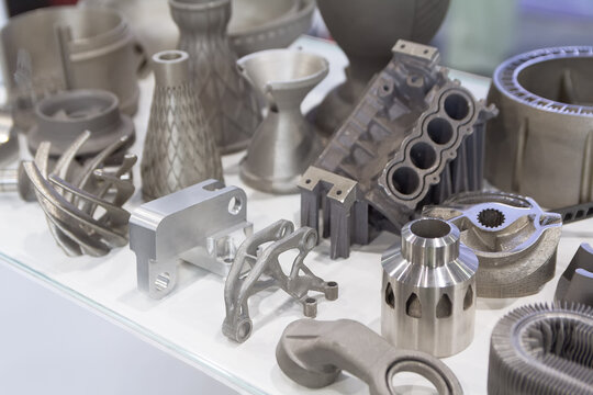 Samples produced by printing a 3D printer from a metal powder