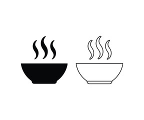 Hot soup bowl design, Food, Restaurant, and steaming meal symbol